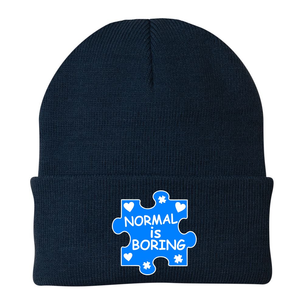Normal Is Boring Autism Awareness Beanie