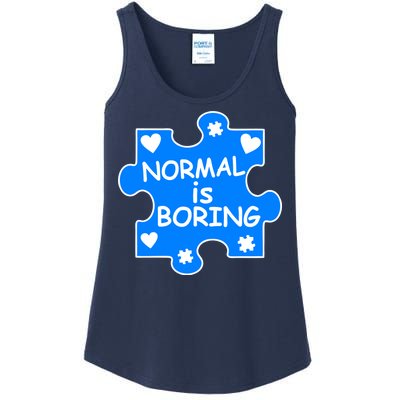 Normal Is Boring Autism Awareness Ladies Essential Tank