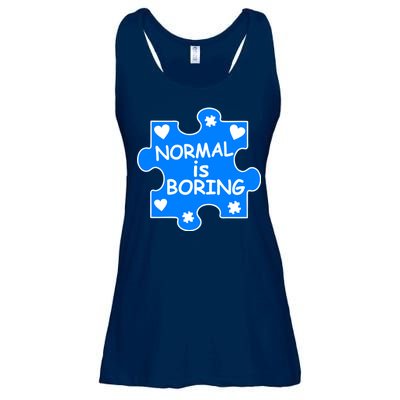 Normal Is Boring Autism Awareness Ladies Essential Flowy Tank