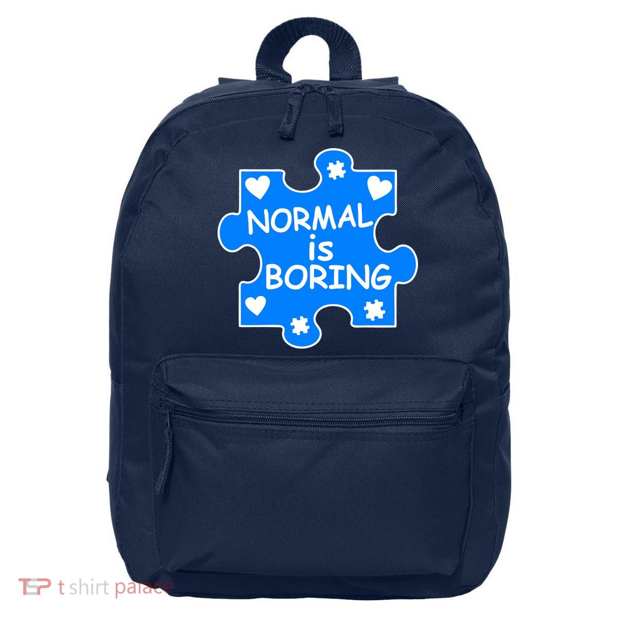 Normal Is Boring Autism Awareness 16 in Basic Backpack