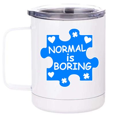 Normal Is Boring Autism Awareness 12 oz Stainless Steel Tumbler Cup