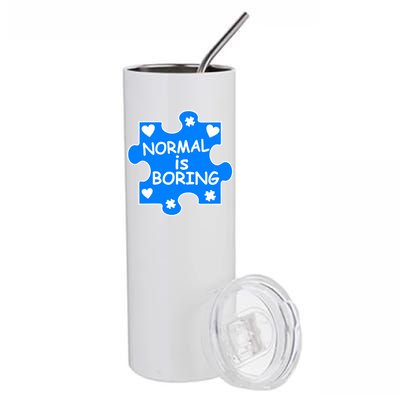 Normal Is Boring Autism Awareness Stainless Steel Tumbler