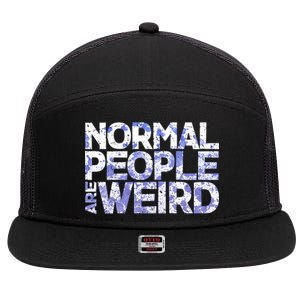 Normal People Are Weird 7 Panel Mesh Trucker Snapback Hat