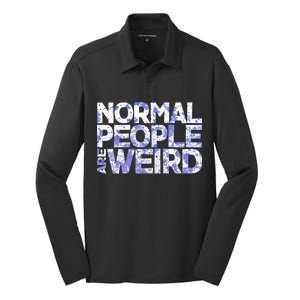 Normal People Are Weird Silk Touch Performance Long Sleeve Polo