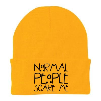 Normal People Scare Me Funny Awkward Weird Knit Cap Winter Beanie