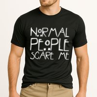 Normal People Scare Me Funny Awkward Weird Cooling Performance Crew T-Shirt