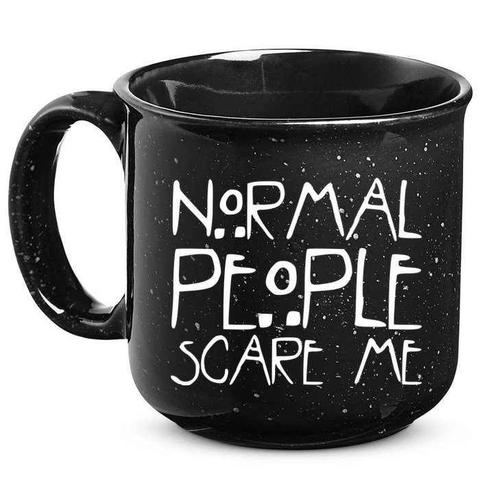 Normal People Scare Me Funny Awkward Weird 15oz Campfire Ceramic Mug