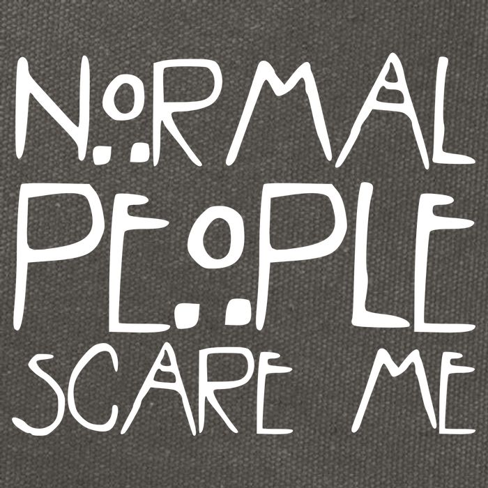 Normal People Scare Me Funny Awkward Weird Cotton Canvas Backpack