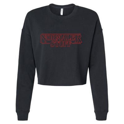 Normaler Stuff Funny Parody Logo Cropped Pullover Crew