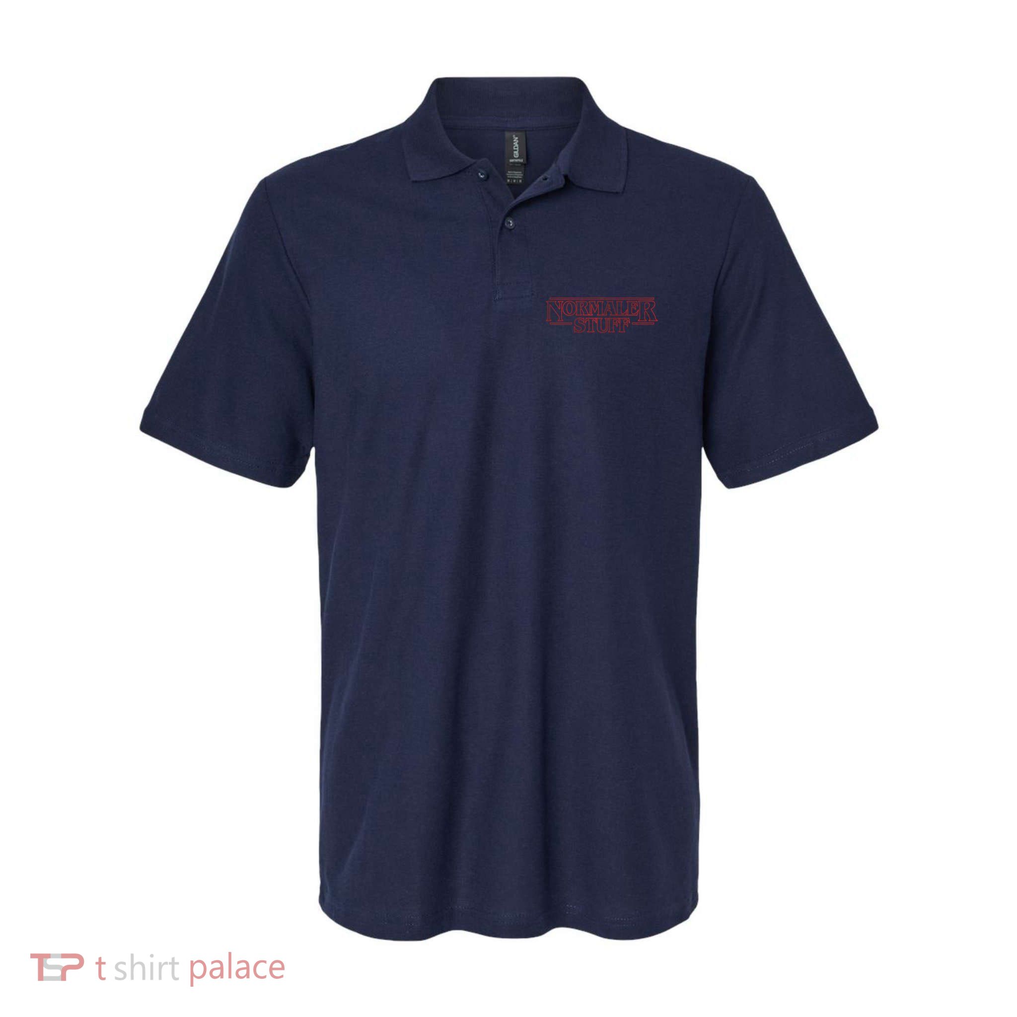 Normaler Stuff Funny Parody Logo Softstyle Adult Sport Polo