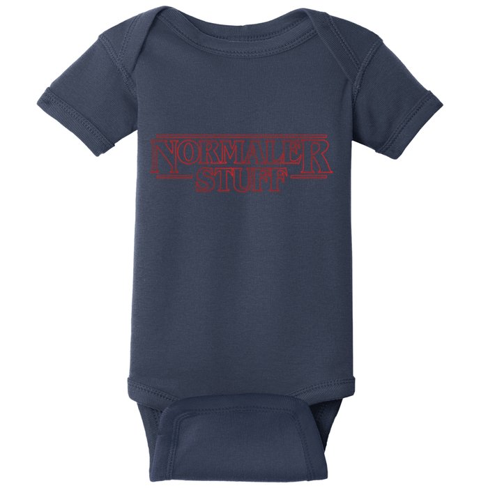 Normaler Stuff Funny Parody Logo Baby Bodysuit