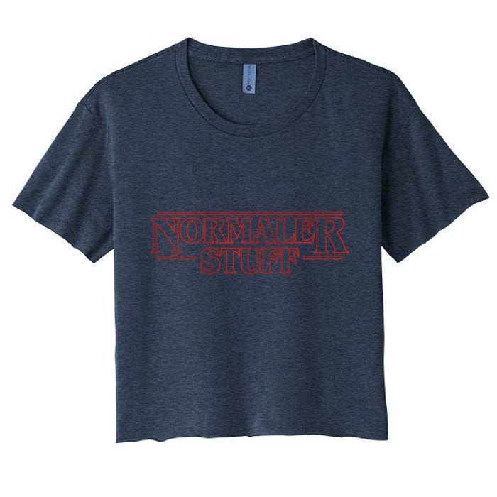 Normaler Stuff Funny Parody Logo Women's Crop Top Tee