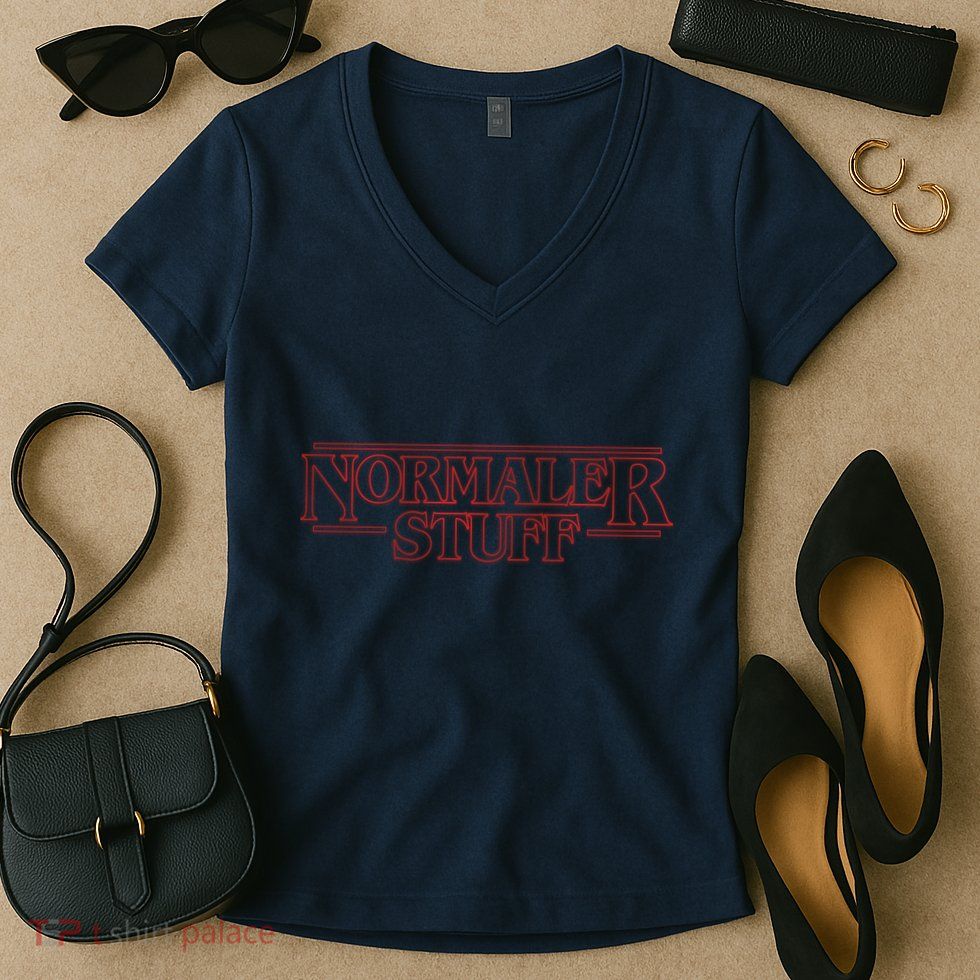 Normaler Stuff Funny Parody Logo Women's V-Neck T-Shirt