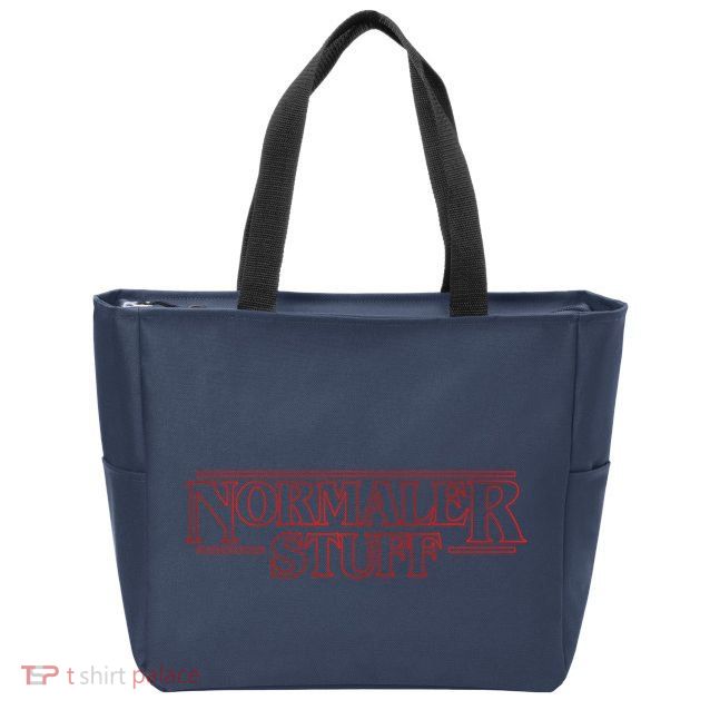 Normaler Stuff Funny Parody Logo Zip Tote Bag