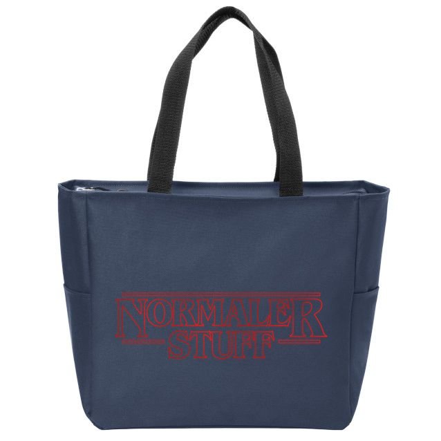 Normaler Stuff Funny Parody Logo Zip Tote Bag