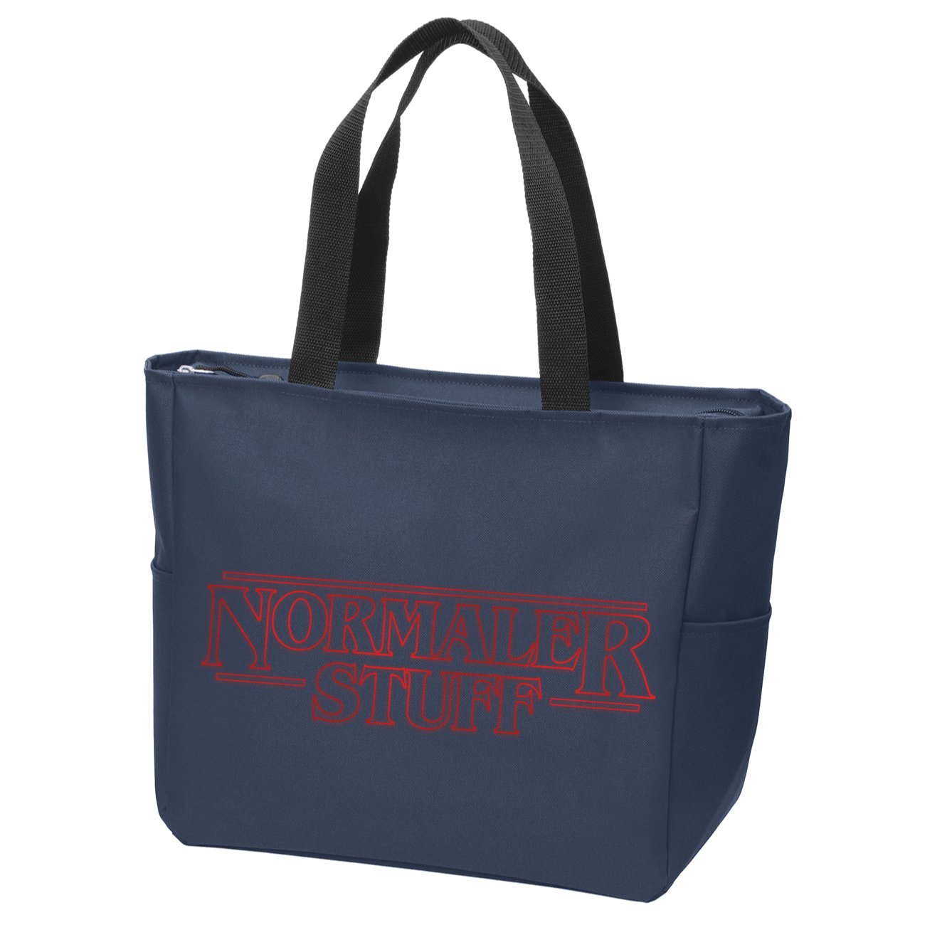 Normaler Stuff Funny Parody Logo Zip Tote Bag