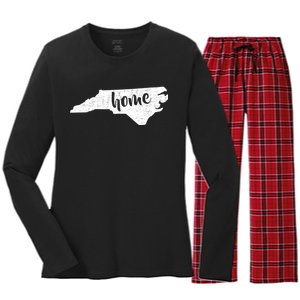 North Carolina Home State Women's Long Sleeve Flannel Pajama Set 