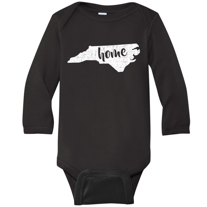 North Carolina Home State Baby Long Sleeve Bodysuit