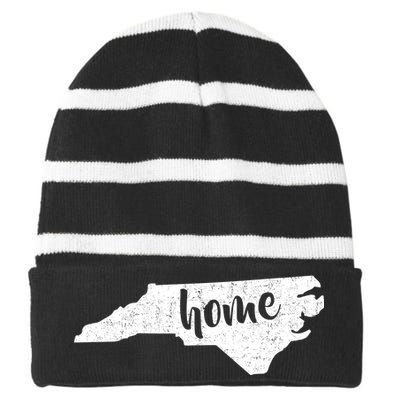 North Carolina Home State Striped Beanie with Solid Band