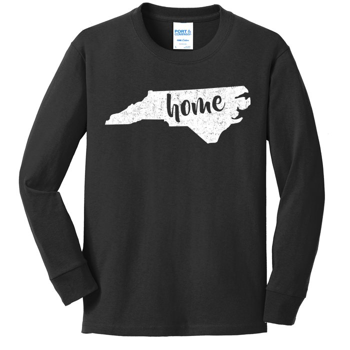 North Carolina Home State Kids Long Sleeve Shirt