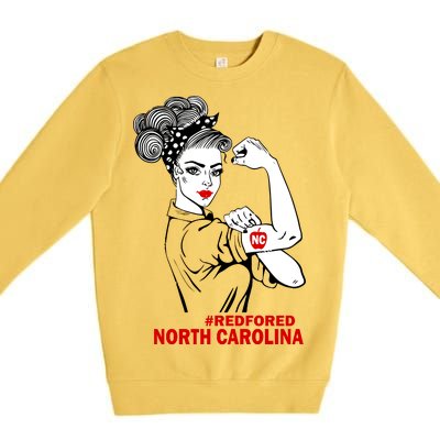 North Carolina NC Red For Ed Strong Premium Crewneck Sweatshirt