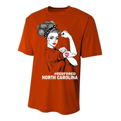 North Carolina NC Red For Ed Strong Performance Sprint T-Shirt