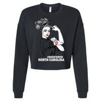 North Carolina NC Red For Ed Strong Cropped Pullover Crew