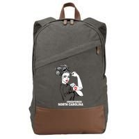 North Carolina NC Red For Ed Strong Cotton Canvas Backpack