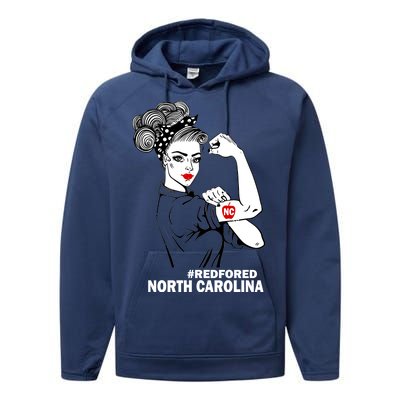 North Carolina NC Red For Ed Strong Performance Fleece Hoodie