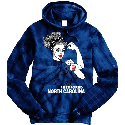 North Carolina NC Red For Ed Strong Tie Dye Hoodie