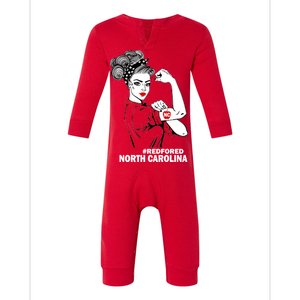 North Carolina NC Red For Ed Strong Infant Fleece One Piece