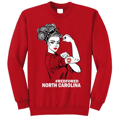 North Carolina NC Red For Ed Strong Sweatshirt
