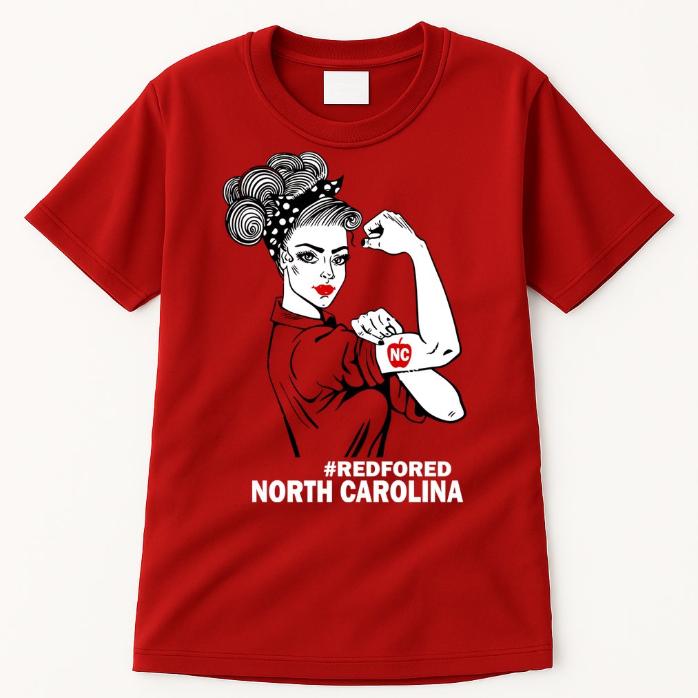 North Carolina NC Red For Ed Strong Tall T-Shirt