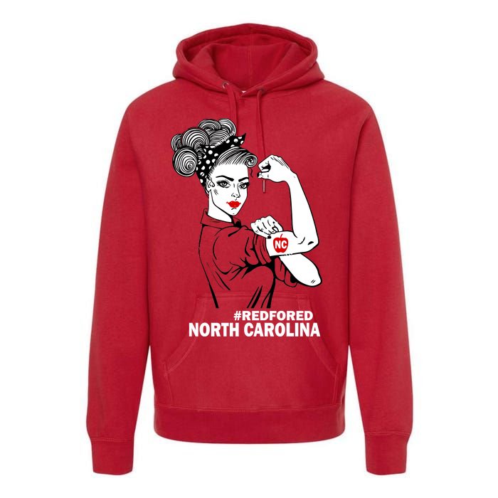 North Carolina NC Red For Ed Strong Premium Hoodie