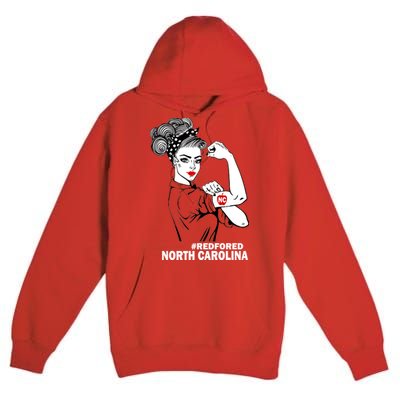 North Carolina NC Red For Ed Strong Premium Pullover Hoodie