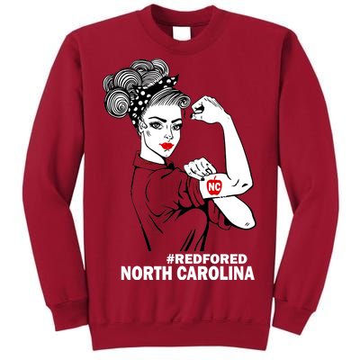 North Carolina NC Red For Ed Strong Tall Sweatshirt