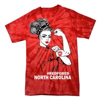 North Carolina NC Red For Ed Strong Tie-Dye T-Shirt