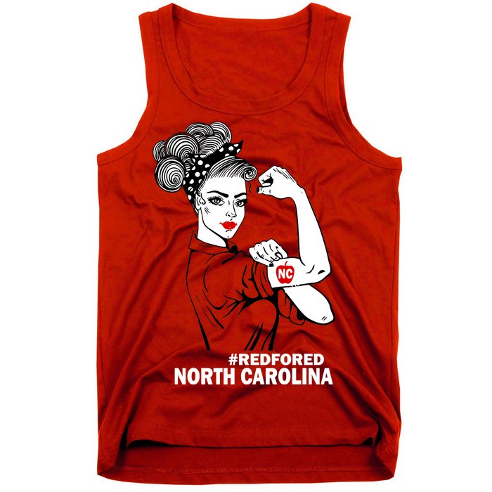 North Carolina NC Red For Ed Strong Tank Top