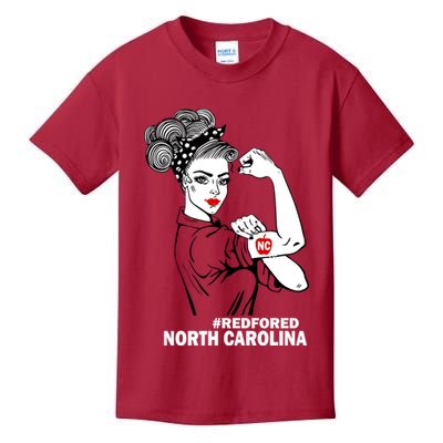 North Carolina NC Red For Ed Strong Kids T-Shirt