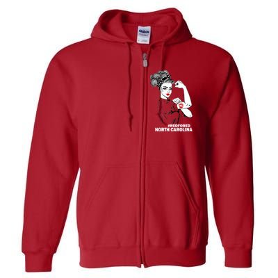 North Carolina NC Red For Ed Strong Full Zip Hoodie