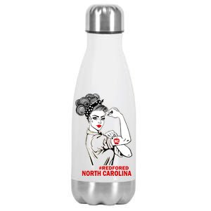 North Carolina NC Red For Ed Strong Stainless Steel Insulated Water Bottle