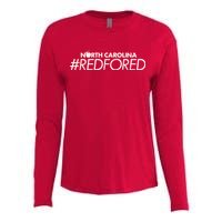 North Carolina Red For Ed Womens Cotton Relaxed Long Sleeve T-Shirt