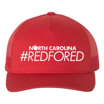 North Carolina Red For Ed Yupoong Adult 5-Panel Trucker Hat