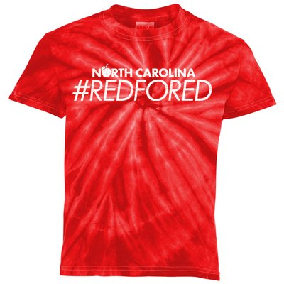 North Carolina Red For Ed Kids Tie-Dye T-Shirt