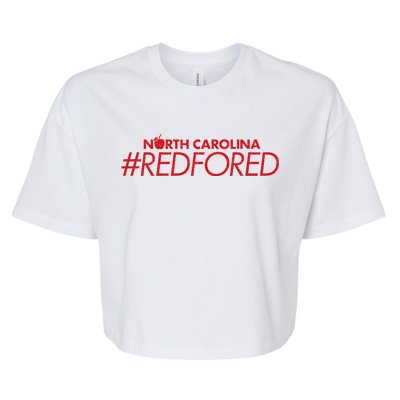 North Carolina Red For Ed Bella+Canvas Jersey Crop Tee