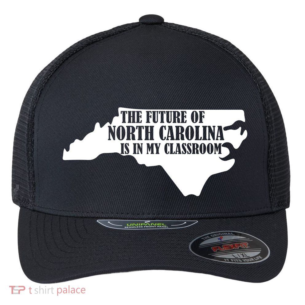 North Carolina Teachers Rally Red For Ed Flexfit Unipanel Trucker Cap