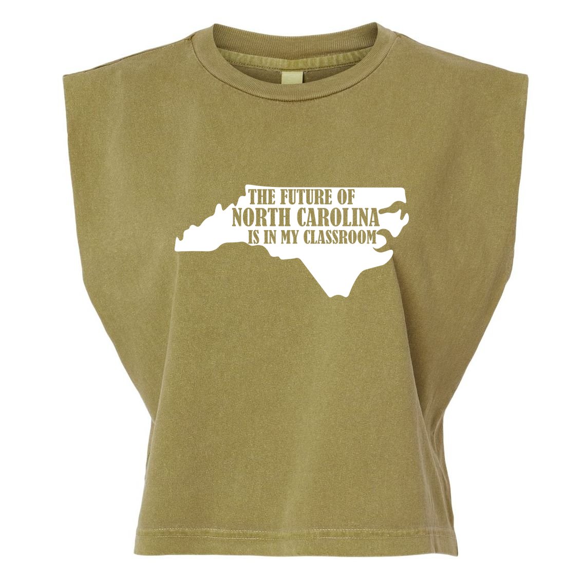 North Carolina Teachers Rally Red For Ed Garment-Dyed Women's Muscle Tee