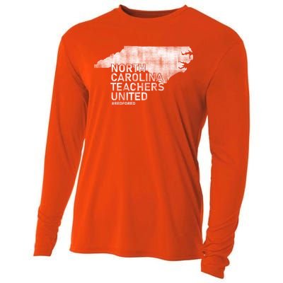 North Carolina Teachers United Red For Ed Cooling Performance Long Sleeve Crew