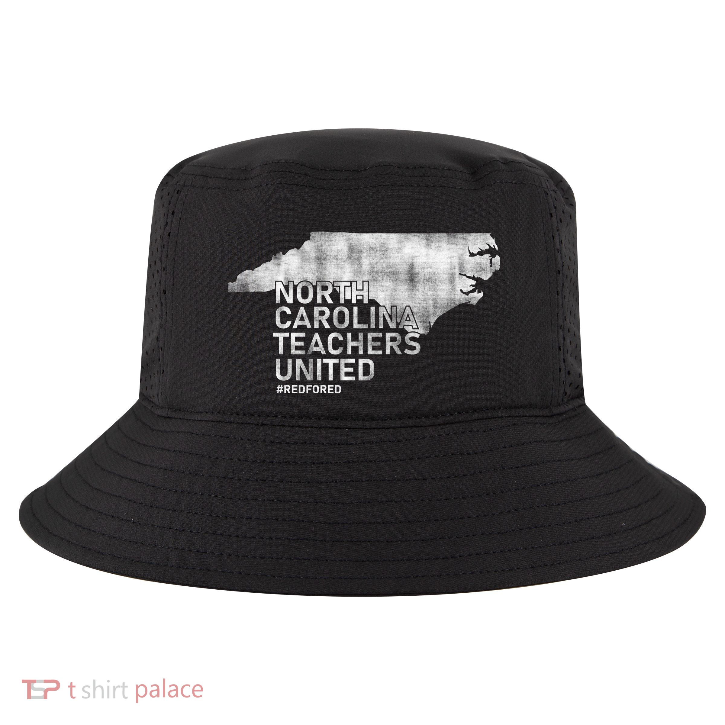 North Carolina Teachers United Red For Ed Cool Comfort Performance Bucket Hat