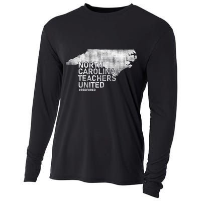 North Carolina Teachers United Red For Ed Cooling Performance Long Sleeve Crew